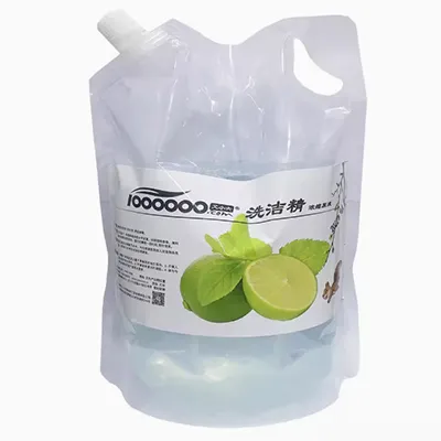 Llenadora de bolsas verticales con boquilla para lavavajillas
