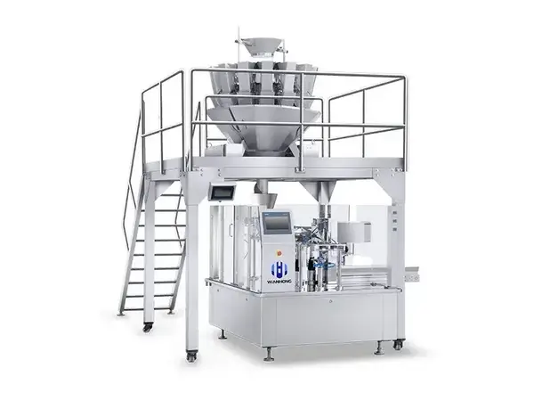 Envasadora eficiente de granos en bolsas con sellado por los cuatro lados